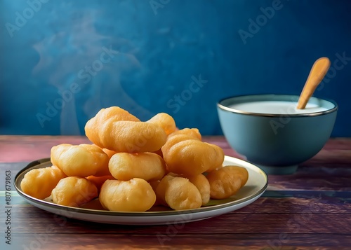 chinese donut with soy milk photo