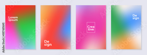 set of colorful banners
