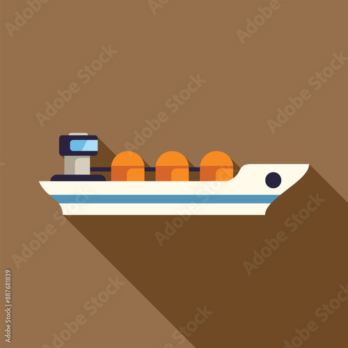 Lng tanker ship transporting liquefied natural gas across the ocean