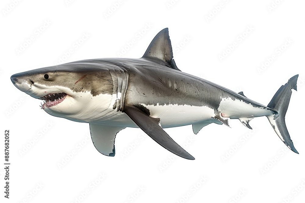 Naklejka premium great white shark