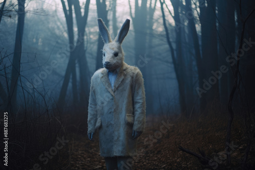 動物, うさぎ, 人間, 怪物, 兎人間, ホラー, ファンタジー, ハロウィーン, animal, rabbit, human, monster, rabbit man, horror, fantasy, halloween