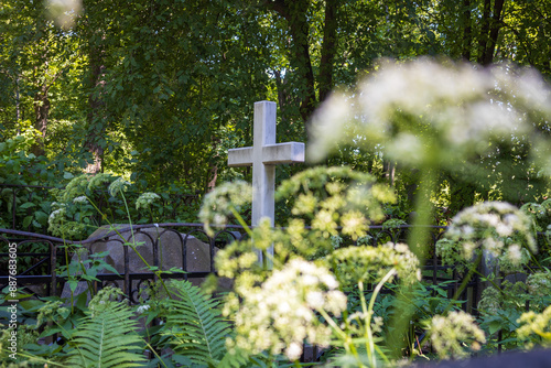 At the Smolensk Cemetery in St. Petersburg, Russia
