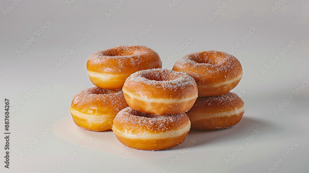 Delicious glazed donuts on a white background Delicious glazed donuts on a white background