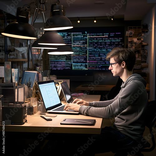 Dedicated Computer Science Major Engrossed in Learning New Programming Languages