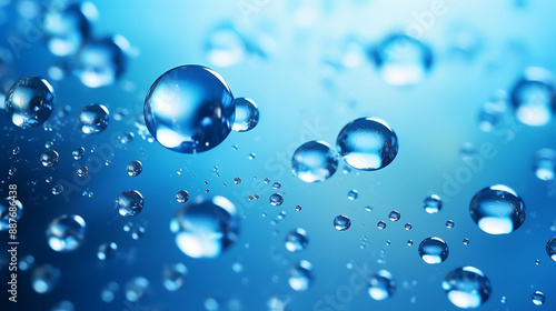 Wallpaper Mural Aquatic Wonder:Blue Background of Glistening Water Bubbles
 Torontodigital.ca