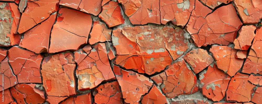 Broken red brick texture for background. Broken red brick for design. Broken red brick texture for background. Broken red brick for design.