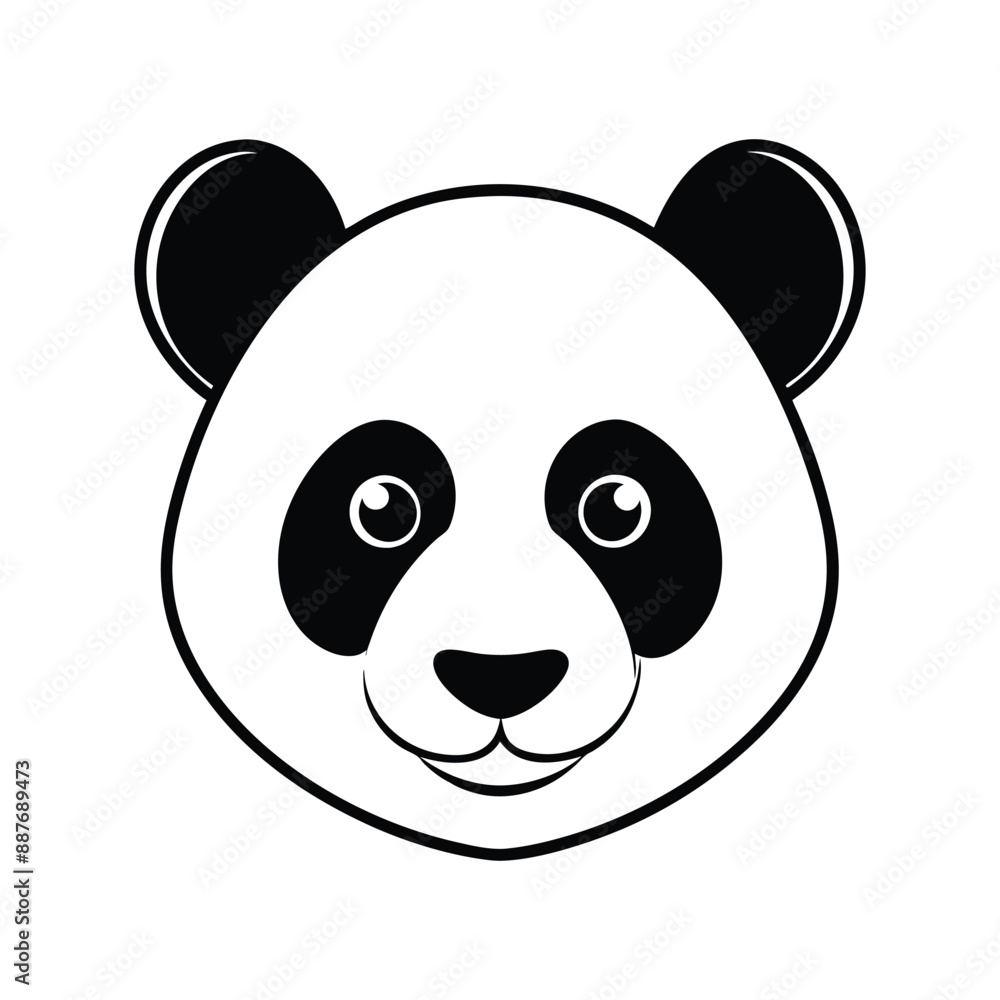 Panda Silhouette Vector illustration Panda Silhouette Vector illustration