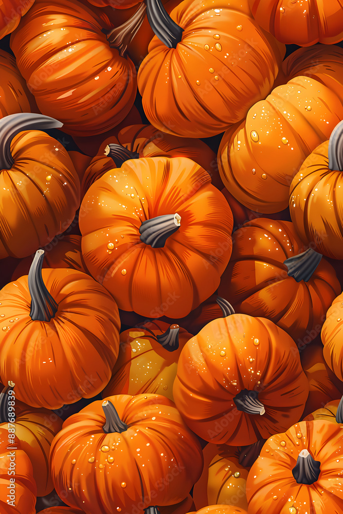 seamles pattern pumpkins background seamles pattern pumpkins background