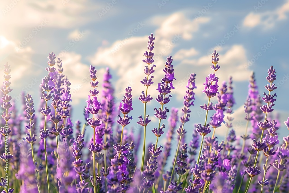 Lavender Field Under a Sunny Sky Lavender Field Under a Sunny Sky