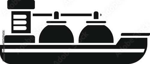Gas carrier ship transporting liquefied natural gas for energy production, global trade, and maritime transportation