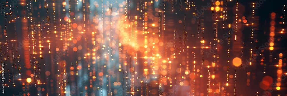 Abstract Background with Warm Golden Lights and Bokeh Abstract Background with Warm Golden Lights and Bokeh