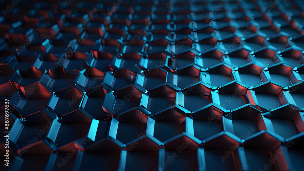 Fototapeta premium abstract digital art hexagon texture background