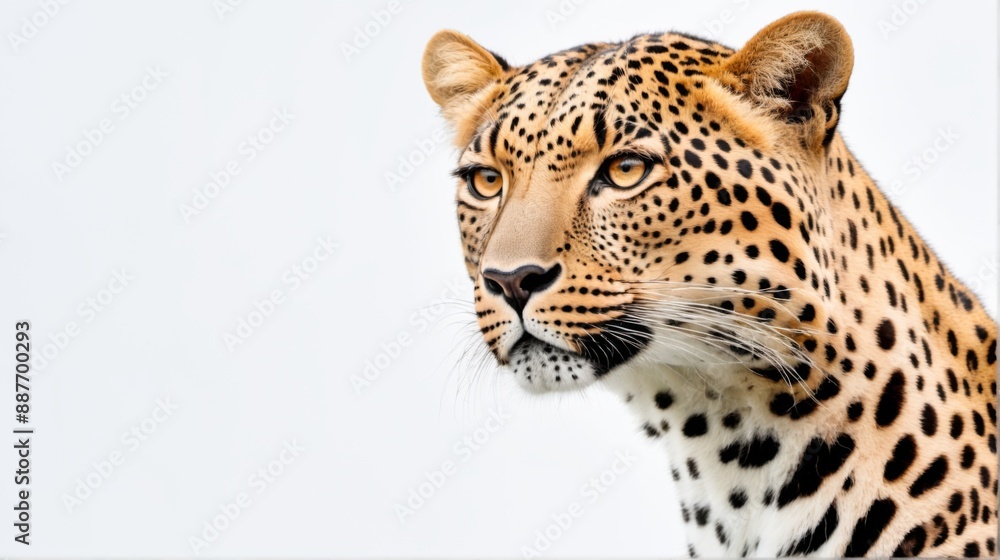 Obraz premium Leopard posing confidently close-up leopard face leopard facing