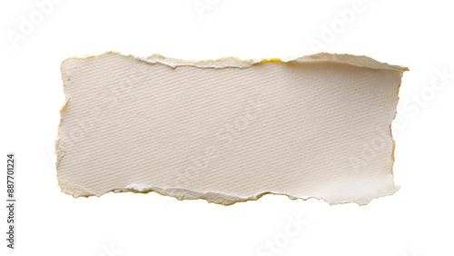 Torn ripper paper sheet Texture isolated on transparent background

