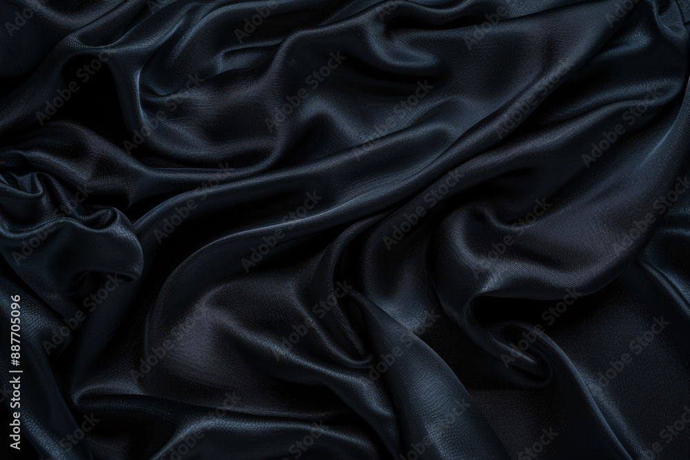 a black fabric with folds a black fabric with folds