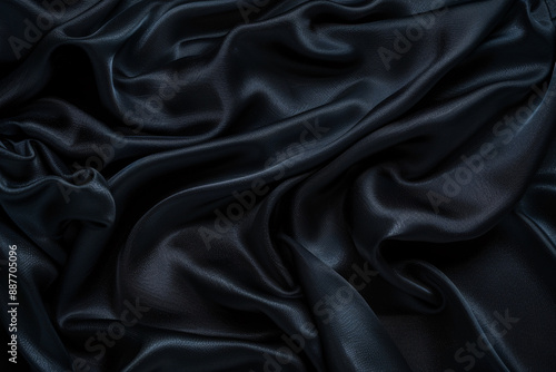 a black fabric with folds