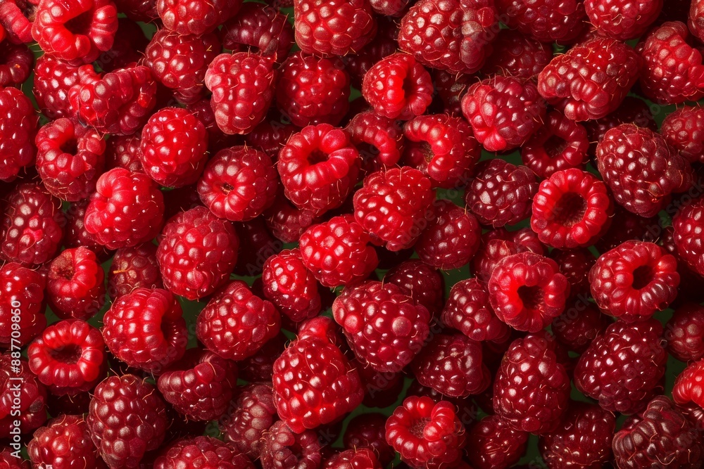 Ripe red raspberries close-up. Beautiful simple AI generated image in 4K, unique. Ripe red raspberries close-up. Beautiful simple AI generated image in 4K, unique.
