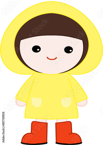 Raincoat girl