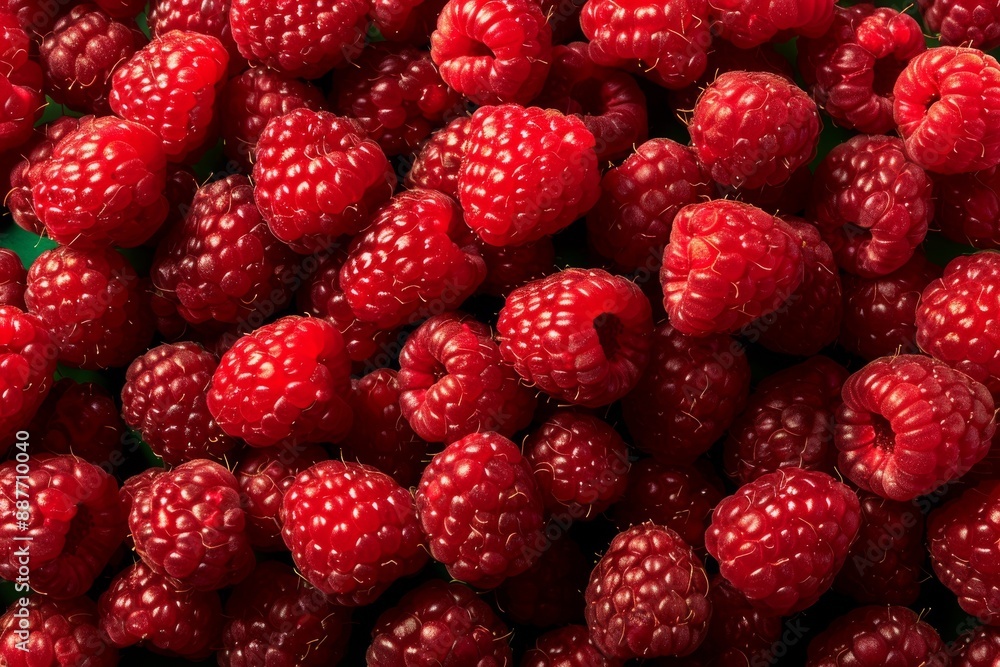 Raspberry background. Red ripe raspberries close-up. Red berry. Beautiful simple AI generated image in 4K, unique. Raspberry background. Red ripe raspberries close-up. Red berry. Beautiful simple AI generated image in 4K, unique.