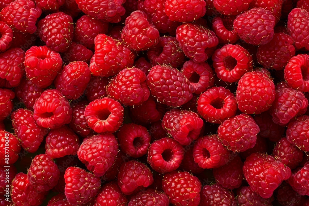 Beautiful, ripe, red raspberries close-up. Fresh berries.. Beautiful simple AI generated image in 4K, unique. Beautiful, ripe, red raspberries close-up. Fresh berries.. Beautiful simple AI generated image in 4K, unique.