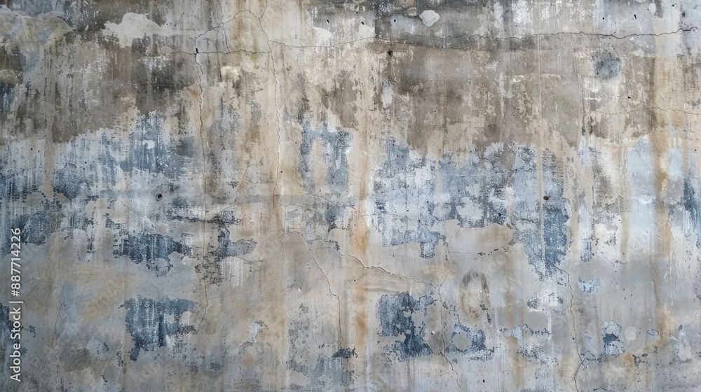 Fototapeta premium Aged concrete wall featuring a unique paint design