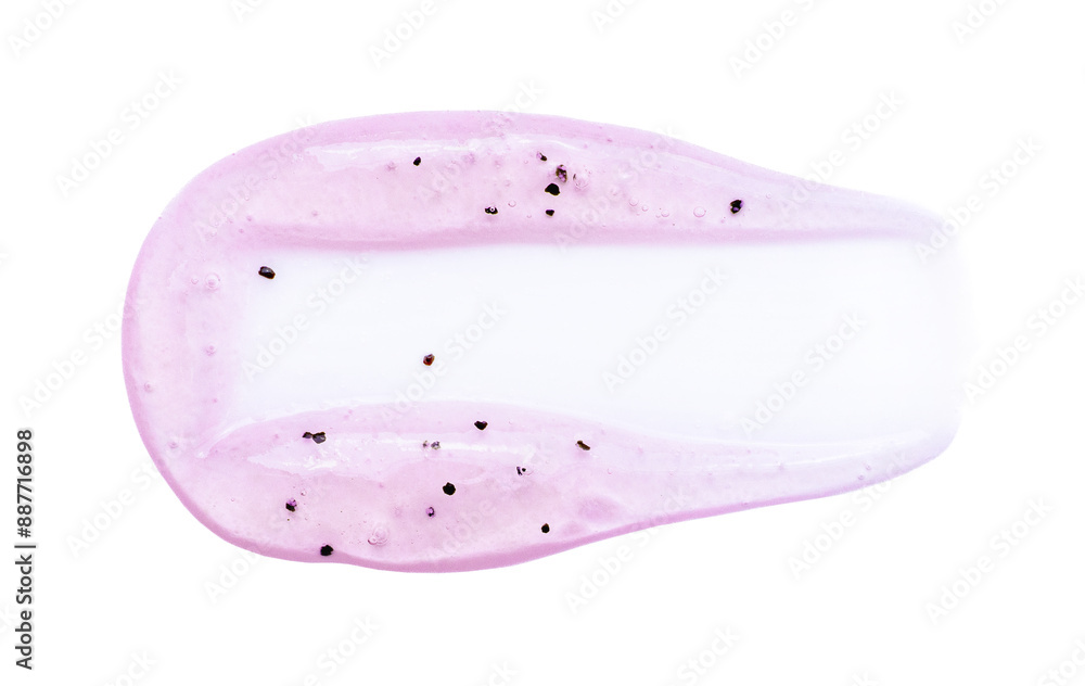 smears round drop of peeling gel test sample of scrub cosmetics on a white background smears round drop of peeling gel test sample of scrub cosmetics on a white background