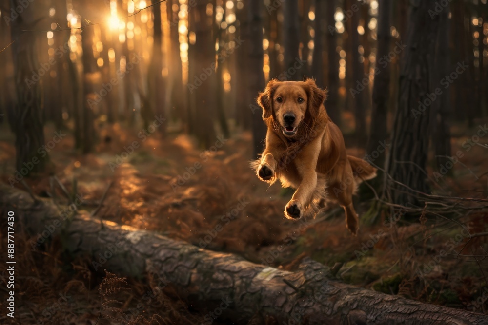 Golden Retriever Running Through Field While Person Plays Fetch in Background - Nature Playtime Scene. Beautiful simple AI generated image in 4K, unique. Golden Retriever Running Through Field While Person Plays Fetch in Background - Nature Playtime Scene. Beautiful simple AI generated image in 4K, unique.