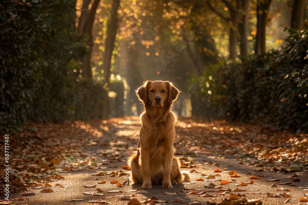 Golden Retriever Running Through Field While Person Plays Fetch in Background - Nature Playtime Scene. Beautiful simple AI generated image in 4K, unique. Golden Retriever Running Through Field While Person Plays Fetch in Background - Nature Playtime Scene. Beautiful simple AI generated image in 4K, unique.