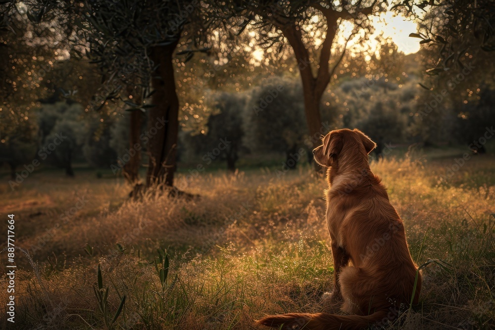 Golden Retriever Running Through Field While Person Plays Fetch in Background - Nature Playtime Scene. Beautiful simple AI generated image in 4K, unique. Golden Retriever Running Through Field While Person Plays Fetch in Background - Nature Playtime Scene. Beautiful simple AI generated image in 4K, unique.