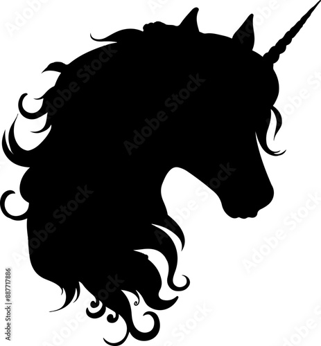 unicorn vector illustration isolated on transparent  background. 
