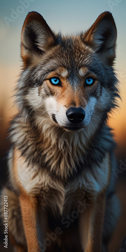 Twilight Wolf Portrait