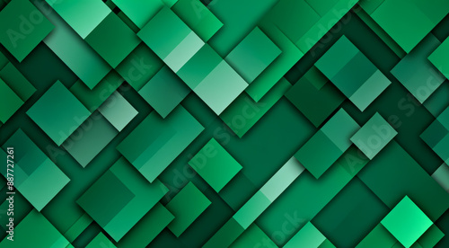 Wallpaper Mural green Modern abstract design featuring overlapping geometric shapes in shades of green, visually striking 3d effect background, wallpapers, or innovative graphic design element Torontodigital.ca