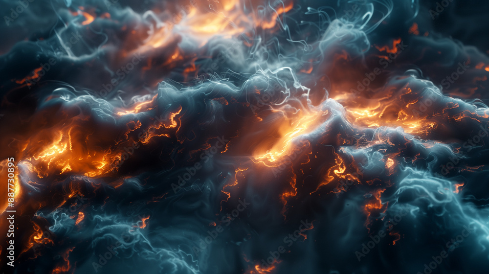 An abstract background of a mixture of smoke and lava An abstract background of a mixture of smoke and lava
