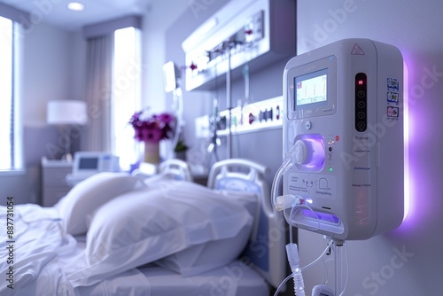 Modern Hospital Rooms with Advanced Medical Equipment