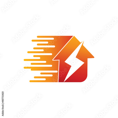 Home Fast logo design template