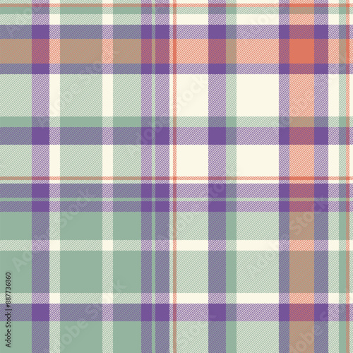 Network plaid seamless vector, cutout textile tartan fabric. Arabic background check texture pattern in pastel and old lace colors.