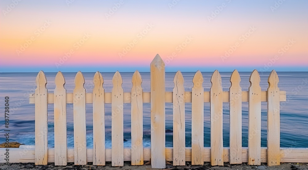 white fence on a beach white fence on a beach