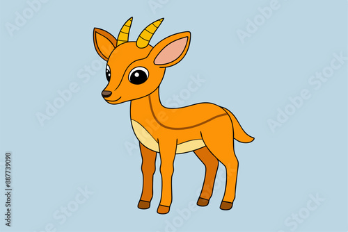 Adorable Antelope Graphic For Web And Print , Premium Antelope Illustration For All Creative Projects. This premium Antelope illustration design perfect for print materials