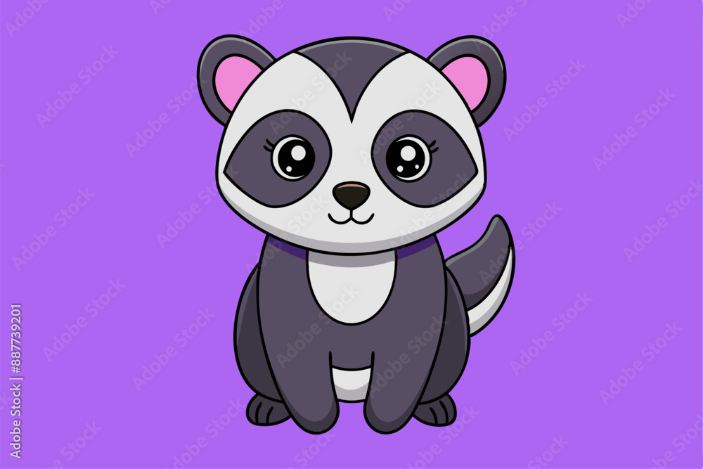 Naklejka premium Stunning Badger Graphic Design Element for Creative Projects. Stunning badger graphic. Perfect for digital and print use.