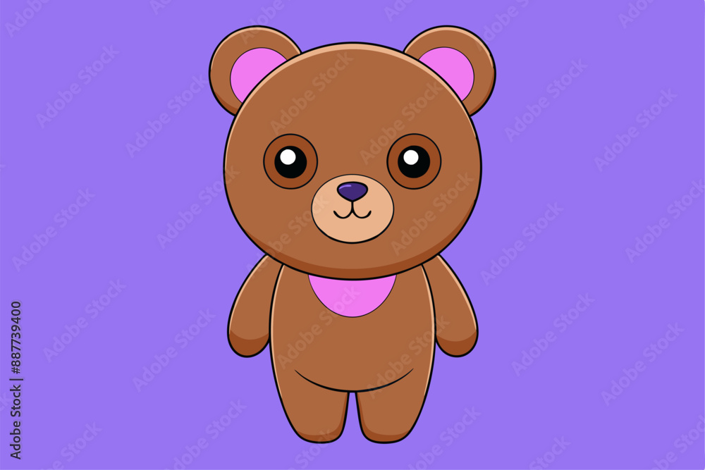 Adorable Bear Vector Graphic For Web And Print , Premium Bear Illustration For All Creative Projects. This premium bear illustration features a cute and playful design perfect for print materials. 