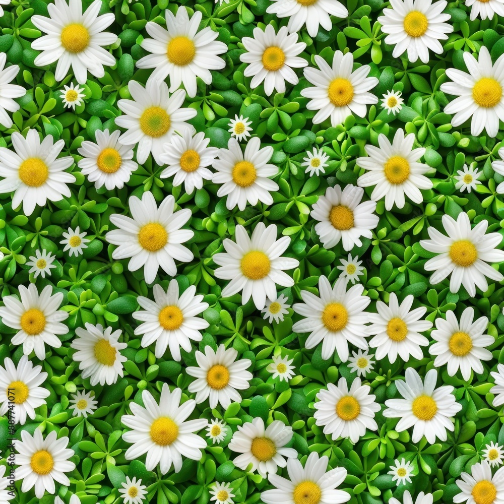 green grass with tiny small flowers texture, seamless pattern, green grass with tiny small flowers texture, seamless pattern,