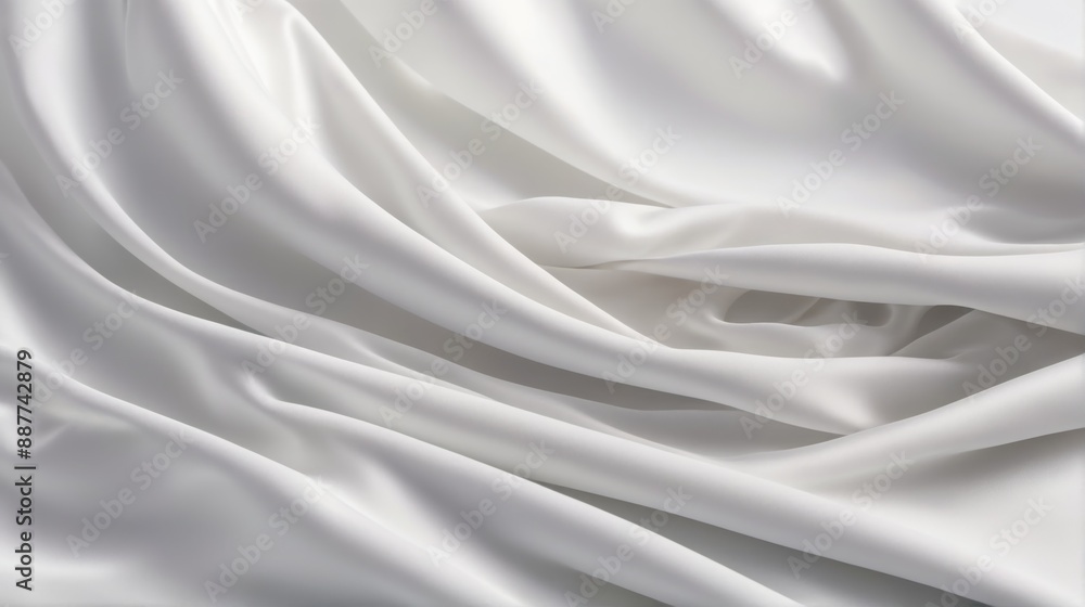Fototapeta premium White Background Iron close-up white fabric smooth elegant textu