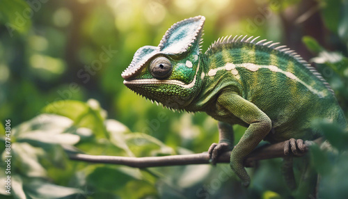 Wallpaper Mural A chameleon blending into the foliage, midday sun
 Torontodigital.ca