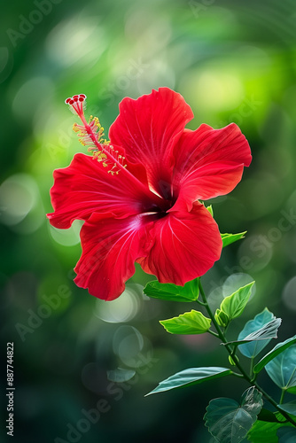 red hibiscus flower