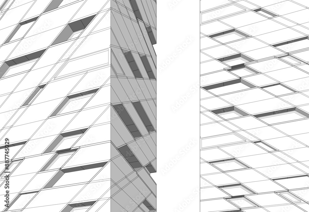 Fototapeta premium Architecture building. Design background