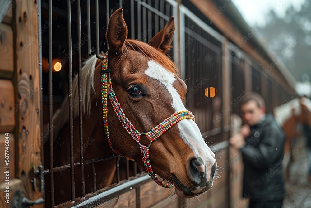 Obraz premium Horse in a Stable