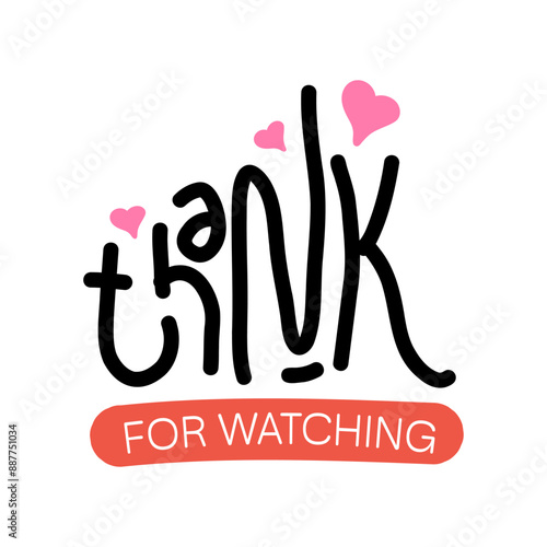 A vibrant end screen design vector with a "Thank You for Watching" message.