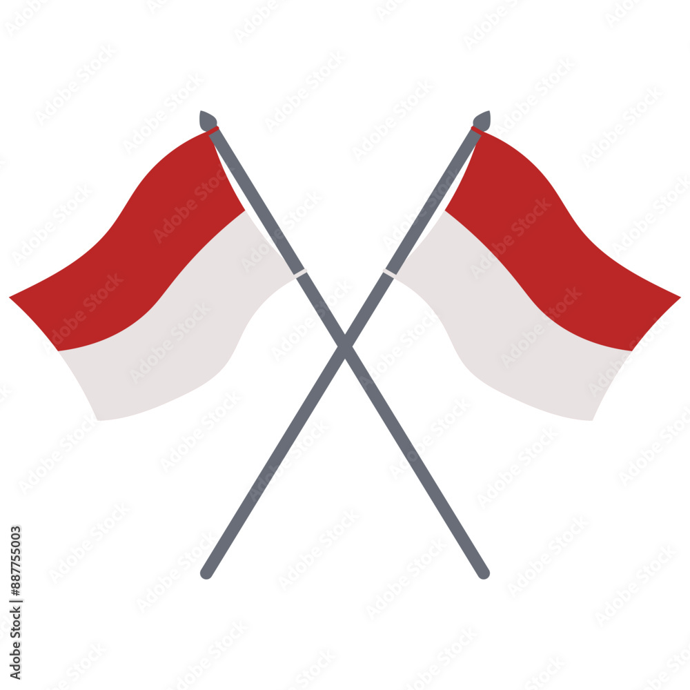 Indonesian Flag Decoration Vector Element Indonesian Flag Decoration Vector Element