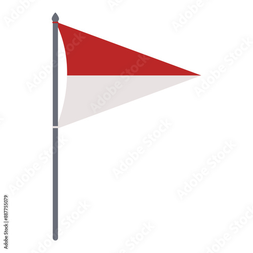 Indonesian Flag Decoration Vector Element photo