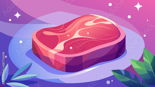 Meat: an appetizing illustration in bright colors.Delicious meat: vector illustration in juicy shades.Colorful meat: an appetizing picture for your menu.